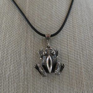 Sterling Frog Pendant